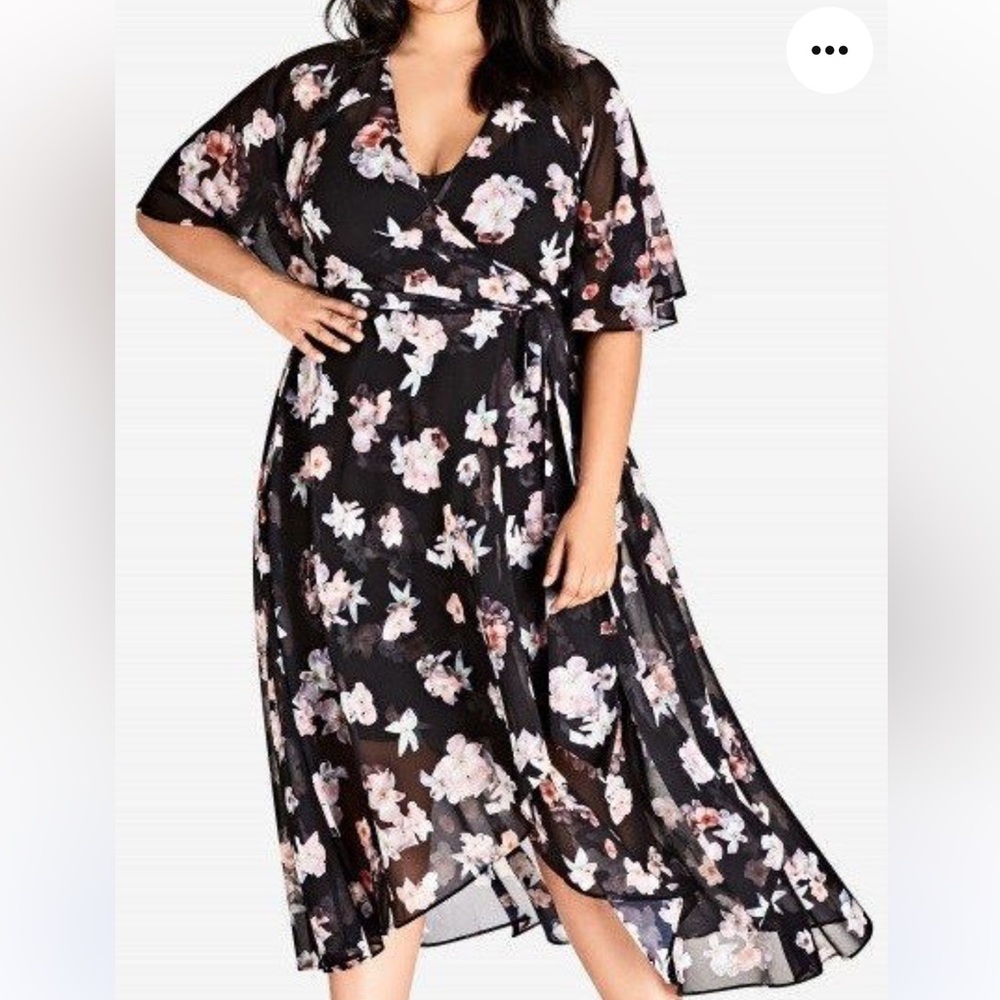 City chic women’s plus size Luna Rose Maxi dress size 22 New